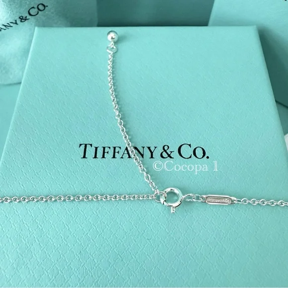 🩵 Tiffany & Co. 🎨 RARE Return To Tiffany Blue Splash Tag Oval Pendant 🤍 - Picture 10 of 15